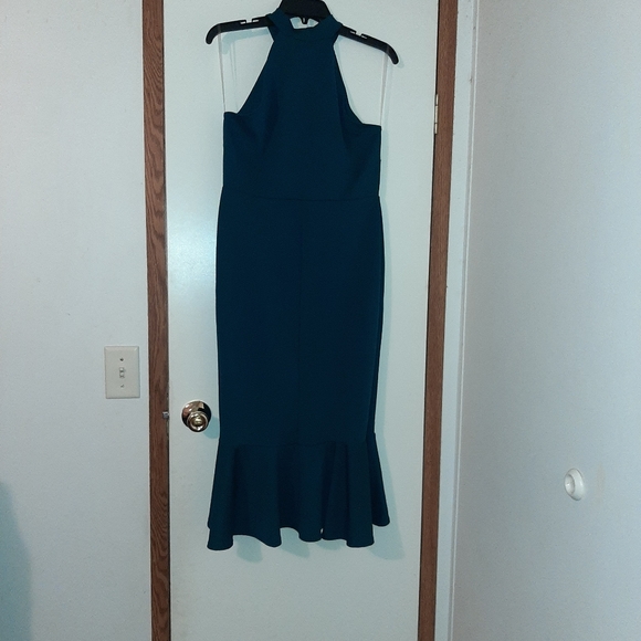 Dark green spandex dress - Picture 2 of 3